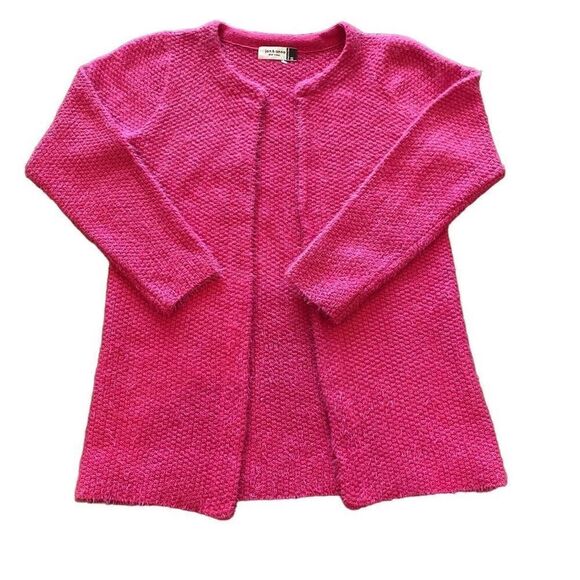 Jon & Anna Knit Cardigan Mid Length Dark Pink Size Small - Picture 1 of 9